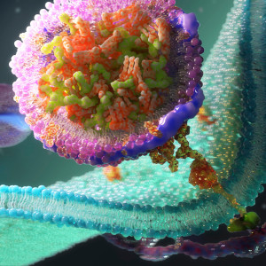 a microscopic close up of bacteria or virus cells